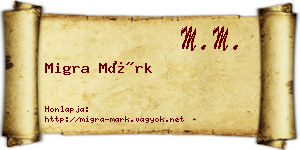 Migra Márk névjegykártya